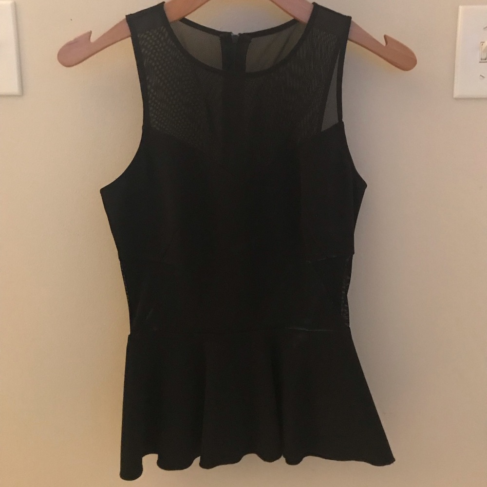Intermix Black Peplum Top